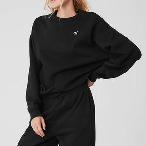 A-L-004 Oversized crew Fitness Yoga Sweatshirt met lange mouwen