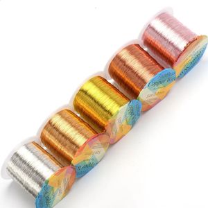 Un grand rouleau de fil de cuivre préservant la couleur, accessoires de fabrication de bijoux artisanaux DIY 240315