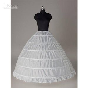 Een lijn Petticoats Mega Volledige 6 Hoepel Renaissance Burgeroorlog Kostuum Victoriaanse Petticoat Rok Slip trouwjurk underskirt253s