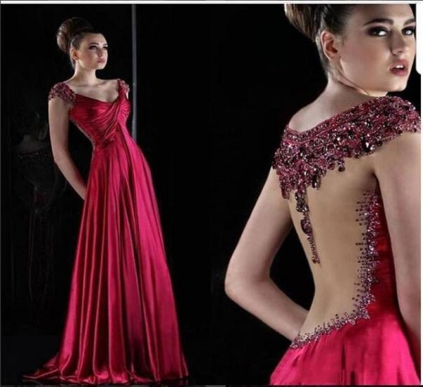 Una línea de satén elástico vestido de noche sexy maternidad vestidos de noche largos baratos Nigeria color rojo rebordear fiesta vestidos de fiesta 20206344849