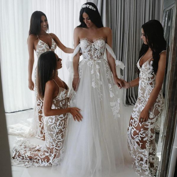 Una línea de vestidos de novia con hombros descubiertos, flores en 3D, apliques de encaje, vestido de novia drapeado con cuentas para novia, matrimonio de tul en niveles para mujeres negras árabes africanas D138