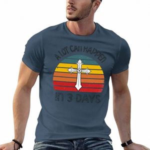 Er kan veel gebeuren in 3 dagen. Grappig vintage design shirt sticker sokken.T-shirtoverhemden grafische T-shirts heren t-shirts pak g8Gh#