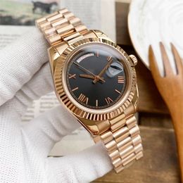Een luxe herenhorloge designer horloges automatische roségouden horloges Romeinse maat 41MM 904L roestvrijstalen armband voor mannen met doos mechanisch RELOJ HOMBRE VBA2