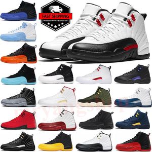 A Ma Maniere Jumpman 12 Zapatillas de baloncesto 12s OVO Blanco Negro Rojo Taxi Hyper Royal Eastside Golf Playoff Stealth Grind FIBA Brilliant Orange CNY zapatilla de deporte para mujer