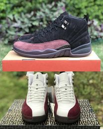 a Ma Shoes Maniere 12 Noir 12s Blanc Noir-bordeaux Crush Baskets Original Us 7-13