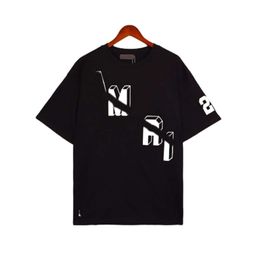 Un t-shirt de créateur Miri T-shirts pour hommes de qualité supérieure Alphabet Digital Printing Mens and Womens Round Nou Loose Casual T-shirt Trendy Sports Couchée
