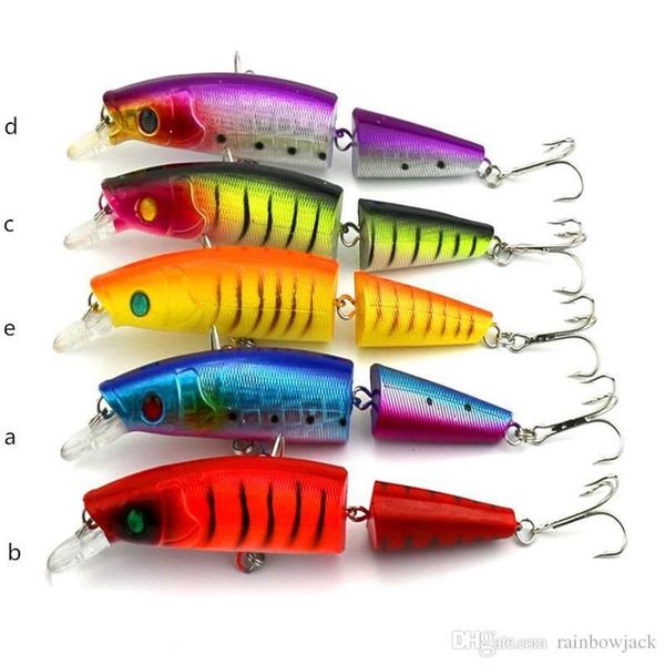 Señuelos de pesca de agua salada con cola dividida articulada, 14cm, 20, 22g, 2 segmentos, wobbler, crankbait, cebo de pesca 340v