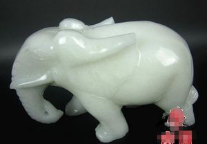 Een natuurlijke jade-ornamenten Kirgizië als Afghanistan White Jade Elephant Elephant Million 