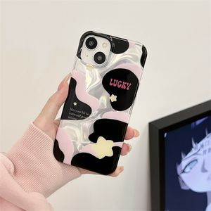 Une niche 3D mignonne vache et chiot adapté à l'iPhone 15 Promax