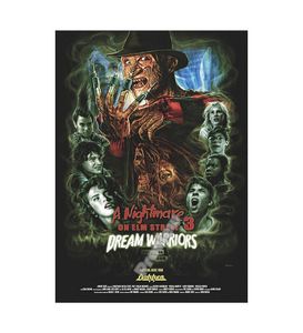Una pesadilla en Elm Street Dream Warriors Crossic Películas de películas Freddy Krueger Wall Art Decoration Canvas impresión