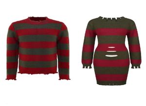 Een nachtmerrie op Elm Street Munker Freddy Krueger cosplay trui jurk Top Shirt Halloween -kostuums9410006