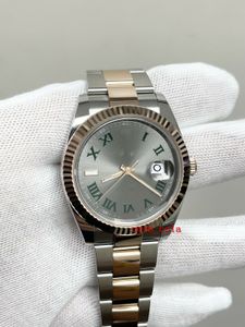 Un original 1 à 1 nouveau bracelet de montre montre-bracelet de luxe marque 126331 Datejust 41 Wimbledon Everose boîte en acier doré mouvement en papier 904l bracelet automatique pour homme étanche M