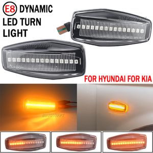 Un par de luces LED intermitentes dinámicas, indicador lateral para Hyundai Tucson Terracan Coupe Trajet Matrix Elantra XD i10 Getz Sonata XG