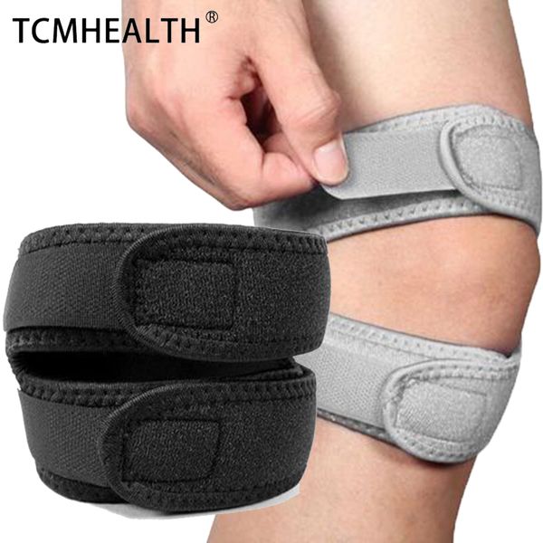 Une paire de soutien du genou de sport Double ceinture rotulienne bande de pansement élastique sangle de Sport K nee coussinets bande de protection genouillère