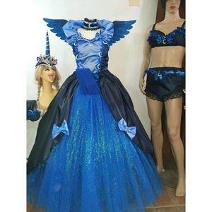 Une fête avec une ligne de gants détachables de cosplay robe et des sous-vêtements bling paillettes de nuit robes de soirée balayez le train sur mesure de robe de soirée