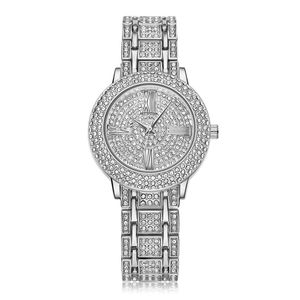Een stuks lot New Fashion Style Women man Watch Lady zilver Diamond polshorloge Staal Luxe minnaar Horloge Hoge kwaliteit vouwslot303M
