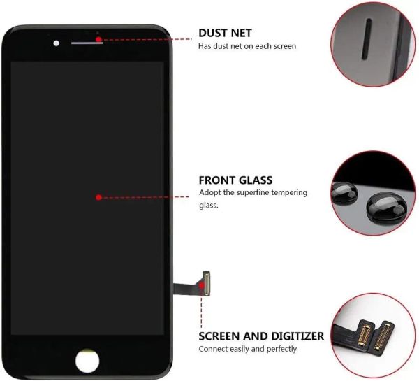 Pantalla de calidad A +++ para iPhone 7 Plus A1784 A1785 LCD Pantalla con digitalizador de pantalla táctil 3D para el reemplazo LCD de iPhone 7Plus