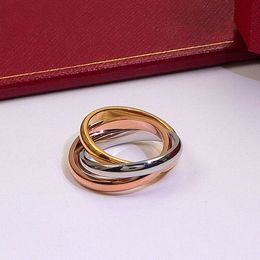 Een ring handtekening Card en dubbele lus ring Designer roestvrij stalen ring mode-sieraden man bruiloft belofte ring vrouw cadeau