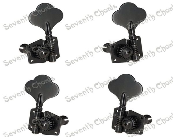 A Set 4 PCS Black Open Gear Bass String tuners Tuning PEGS Keys Machine Heads for Electric Bass Guitar8918301