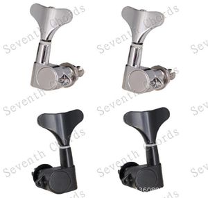 Un ensemble de chevilles de réglage de guitare basse électrique, noir chromé, têtes de Machine, boutons de réglage, accessoires de guitare 9673046