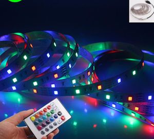 Een set van led strip licht RGB DC12V 5M 150 LED's SMD3528 5050 5630 Diodetape enkele kleuren Hoge kwaliteit lint flexibele home decoatie lichten