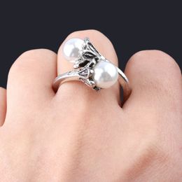 Een Lied Van Ijs En Vuur Daenerys Targaryen Bloem Parel Ring Mode Vrouw Meisje Sieraden Fan Gift 240201