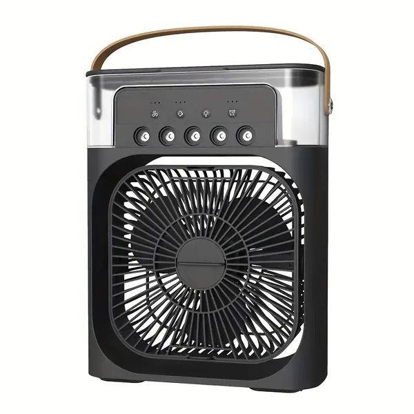 Un ventilateur de pulvérisation d'été, un petit climatiseur à ventilateur humidificateur à cinq trous, un très petit refroidisseur d'air réfrigéré, un mini ventilateur électrique portable