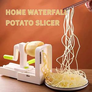 Machine à pommes de terre en soie, râpe à carottes manuelle, coupe-légumes multifonctionnel, trancheuse de pommes de terre en cascade pour la maison, 240105