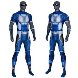 Un train Cosplay The Boys Cosplay Costume Disguise A-Train Cosplay Zentai Suit Teswing Grasses Bodys et Hanguard Man Costumes