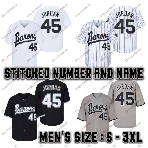 Tenue des années 90 pour les barons de Birmingham #45, vêtements unisexes Hip Hop, maillots de Baseball, chemises pour fête, maillots de Baseball