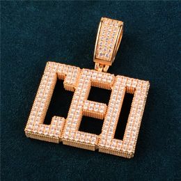 A-Z-Halsketten mit Namensbuchstaben-Anhänger für Männer und Frauen, Geschenk, glänzender Bling CZ mit 3 mm 24 Zoll gedrehter Seilkette