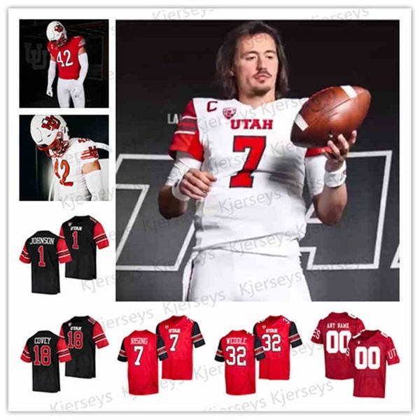 A001 Personnalisé Utah Utes Football Jersey NCAA College Devin Lloyd Zack Moss Brant Kuithe Charlie Brewer Cameron Rising Tavion Thomas Micah Bernard