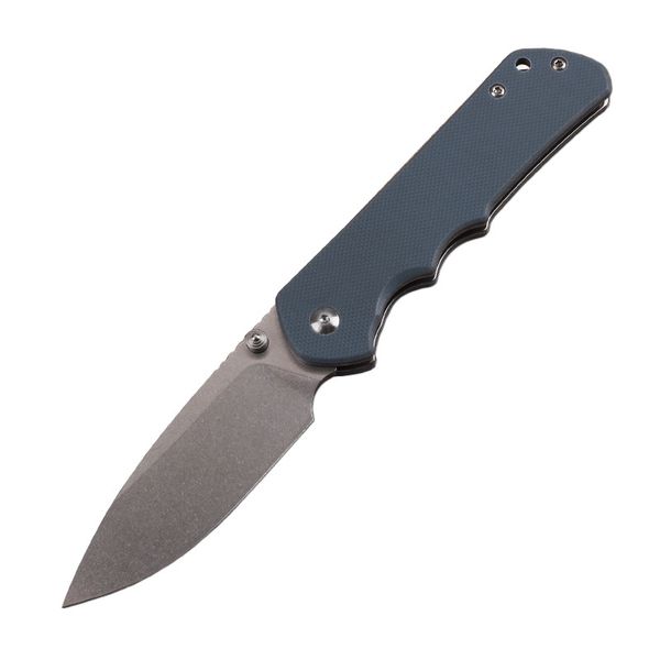 A0221 Couteau pliant AUS10 Satin Drop Point Blade CNC TC4 Poignée en alliage de titane Roulement à billes EDC Couteaux de poche