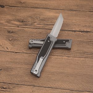A0416 High End Edc Pocket Knife D2 Stone Wash Tanto Point Blade CNC AVIATION Aluminium Gandoue Nouveaux couteaux de design Camping Randonnée Camping