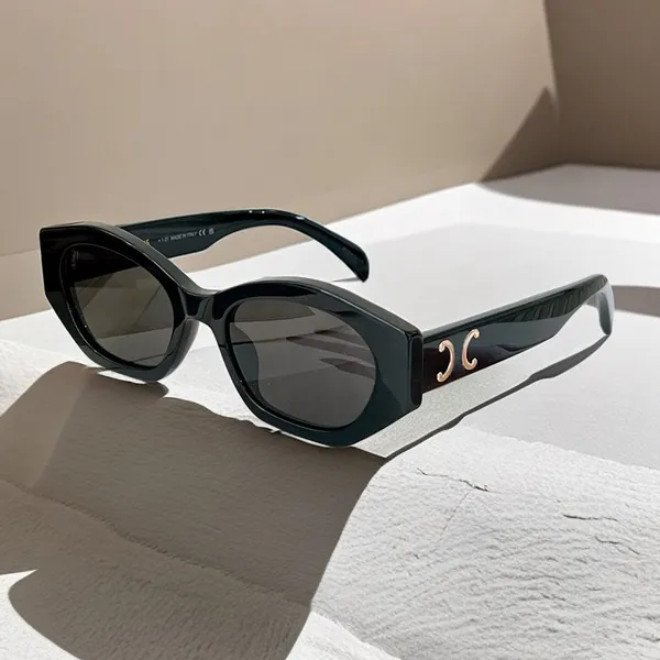 A051 Eyes de chat polygonaux de haute qualité Lunettes de luxe Lunes d'été, les femmes peuvent personnaliser les objectifs, les lunettes de soleil pour hommes, le designer résistant aux UV Retro