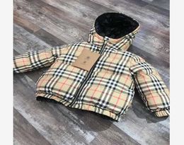 A082 Luxe bébé garçons doudoune bébé garçons manteau à capuche enfants vêtements chaud épais vestes bébé filles garçons vêtements double face 4961732