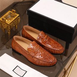 A1 2019 Nueva moda Diseñador italiano Zapatos de vestir formales para hombre Cuero genuino Negro Zapatos de boda de lujo Hombres Pisos Oficina Oxfords