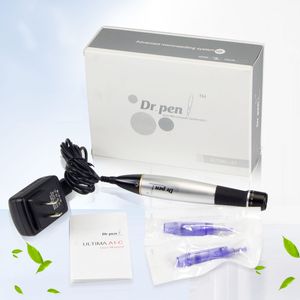 Dr Pen A1-C Auto Microneedle Systeem Verstelbare Naalden Lengtes 1,25 MM-3.0mm Elektrische Dermapen + 2pcs 12 Naaldcartridge