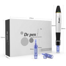 A1-C Dr Pen DermaPen Auto Microneedle Système Longueurs d'aiguille réglables 0,25 mm-3,0 mm Électrique DermaPen Stamp Auto Micro Needle Roller