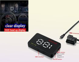 A1000 Car HUD Head Up Display OBD 2 II EU OBD Sistema de advertencia de exceso de velocidad Proyector de parabrisas Alarma de voltaje electrónico automático 3535718