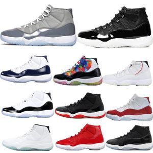 A11 Hommes Basketball Chaussures 11s Baskets Dust Space Jam Cherry Cool Grey University Blue Fire Red Oreo Bred Black Cat femmes Sport Formateurs chaussures de grande taille