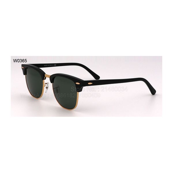 A112 assic demi-monture cornes semi-sans monture hommes femmes mode lunettes de soleil Uv400 lunettes rétro G15 Gafas Club Master