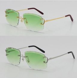 A112 Sonnenbrille mit rahmenlosen Gläsern im Diamantschliff für Damen oder Herren, Unisex, randlos, geschnitzt, für draußen, Autofahren, Afsgsf Outdos
