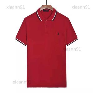 A114 Designer Mode Nouveau Polo Classique Été Anglais Coton Épi De Blé À Manches Courtes Hommes Et Femmes Croissant Broderie Casual T-shirt D'affaires