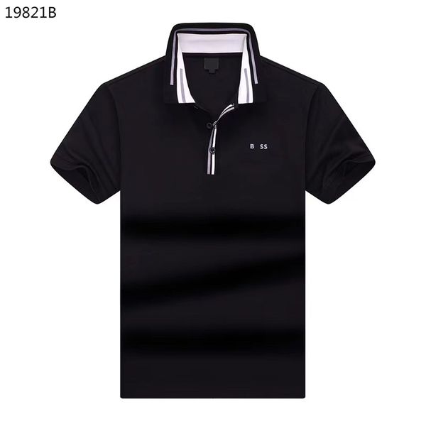 A114 qualité mode haute hommes T-shirt col Polo haut respirant été chemise d'affaires concepteur polos hommes S s