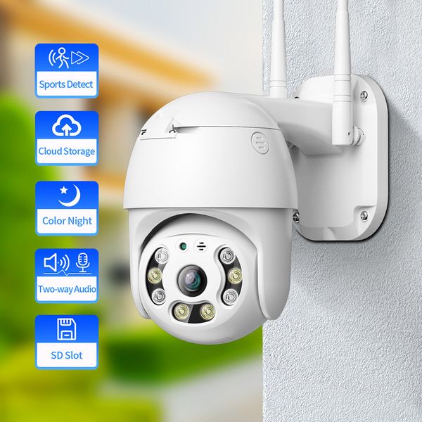 A12 5G Wifi Cámaras IP PTZ Cámara web Cámara de seguridad Smart Home IP66 Cámara impermeable Inalámbrica 1080P CCTV Seguridad Detección de movimiento Videocámara