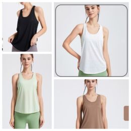 A12 diseñador de yoga camiseta chaleco deportes de verano top transpirable prendas de vestir exteriores de mujer hermosa espalda sin mangas correr fitness ropa de yoga suelta