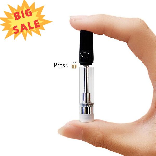 Livraison gratuite Cartouche de vape vide de bobine A13 0,5 ml 1,0 ml de cartons d'huile en verre épais