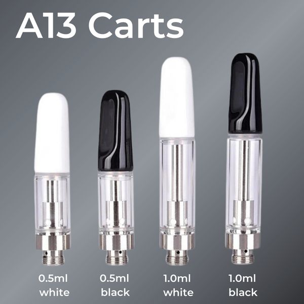 A13 Verre Atomizer 510 Fil de filetage de 2,8 mm 2,0 mm de trou de vape de vape cartouches de vape Bulbe Pyrex Fat Glass Cartouche Vape Vape Metal Ceramc Coils Céramique Chariot