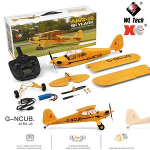 A160 WLTOYS XKS 24G RC Avión 650 mm Enverso sin escobillas Avión de control remoto 3D6G Sistema de espuma Juguetes para niños Gift 240314